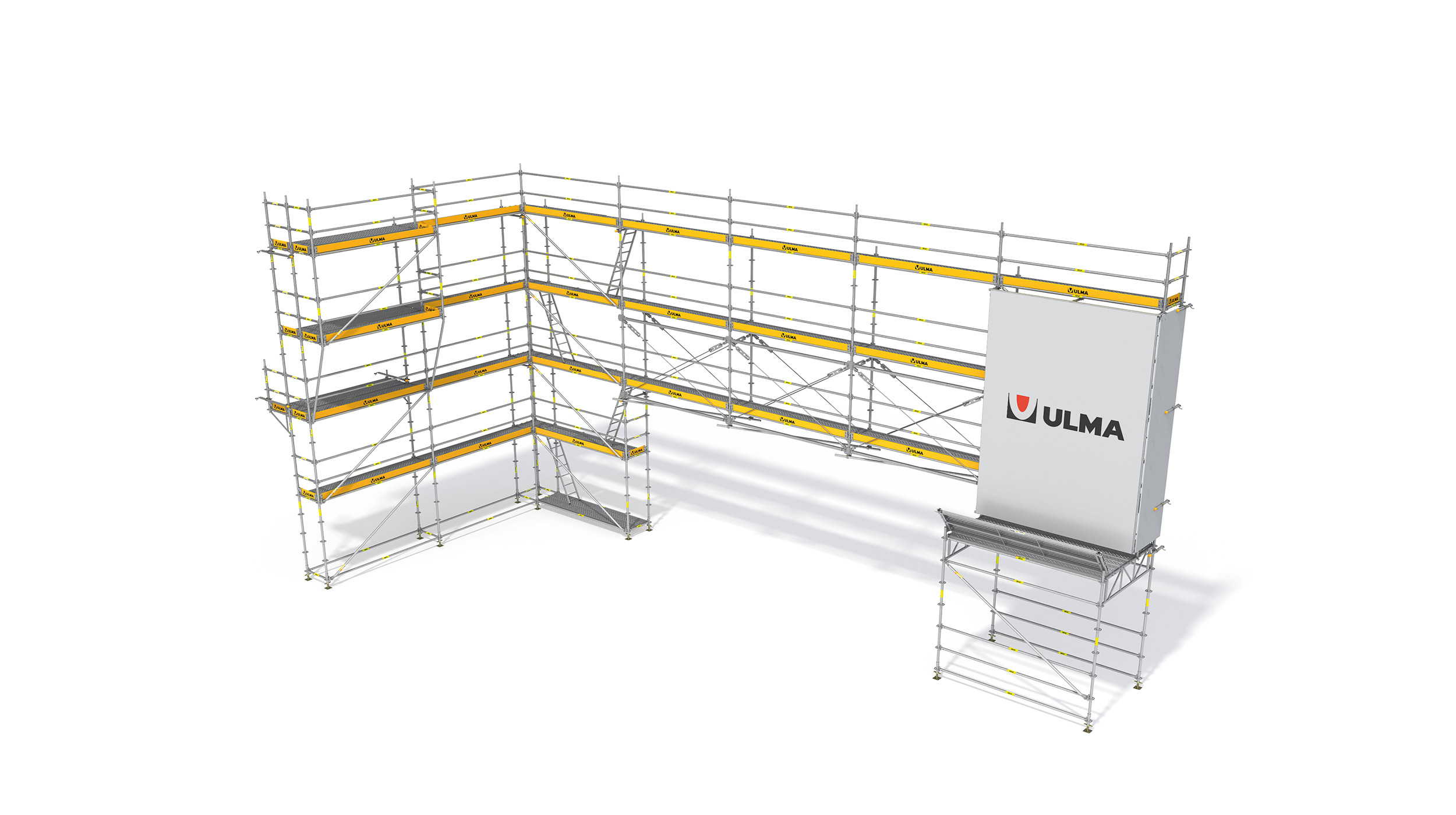Extremely flexible concrete shoring system. Multiple tower configurations can be erected, quick and easily. Mainly oriented towards building construction.